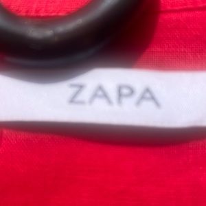 RED LINEN DRESS CAN BE WORN WITH LONG SLEEVES OR ROLLED UP.